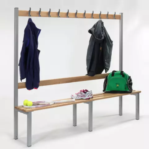 Bench seat with hooks clearance