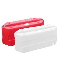 White and Red Water Filled Mesh Fence Stabiliser