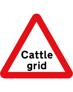 Cattle Grid Ahead Sign