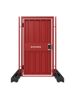 DigiNox Hoarding Pedestrian Gate - Powder Coated Red