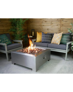 Stainless Steel Square Gas Fire Pit