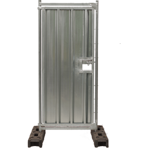 Portable Hoarding Security Gate Standalone 2.4m Galv