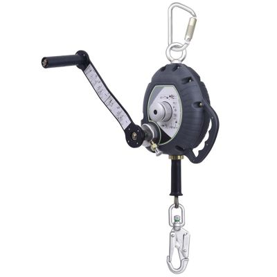 Wire Rope Fall Arrest Block with Integrated Recovery System