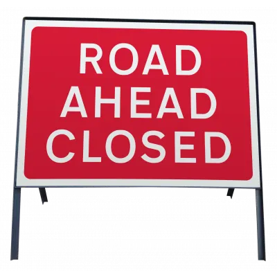 Road Closure Signs - 1050 x 750 Metal Signs