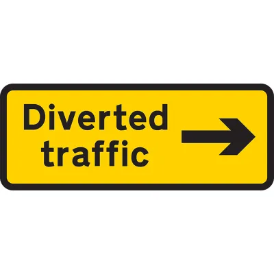 Diverted Traffic Right – Road Sign Diverted Traffic Right – Road Sign