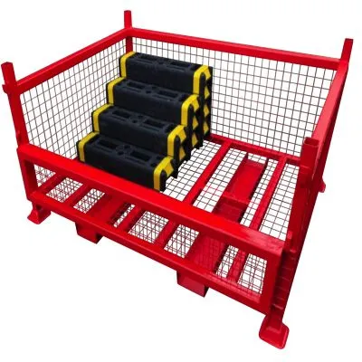 Drop Front Stillages - Rubber Fence Feet