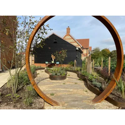 Garden Moongate Ring - Corten Steel Garden Moongate Ring - Corten Steel
