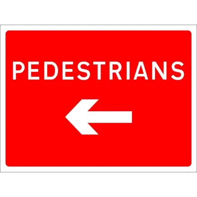 Pedestrians Left – Road Sign