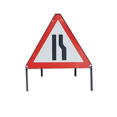 Metal Road Narrows Right