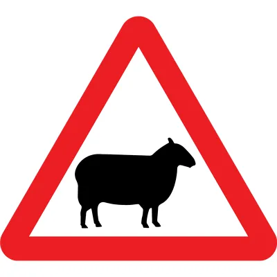 Sheep Roadway Sign