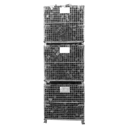 Stackable Pallet Cage - Foldable Wire Mesh, 800KG Capacity Stackable Pallet Cage - Foldable Wire Mesh, 800KG Capacity