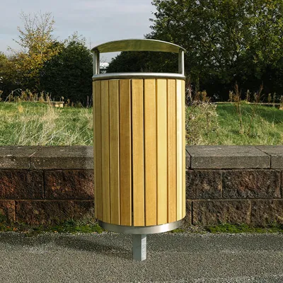 Hardwood Elevated Litter Bin Hardwood Elevated Litter Bin