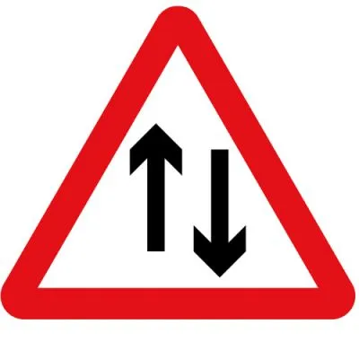 Two Way Traffic Roadway Sign