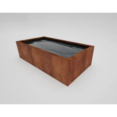 Rectangle Garden Pond - Corten Steel Rectangle Garden Pond - Corten Steel